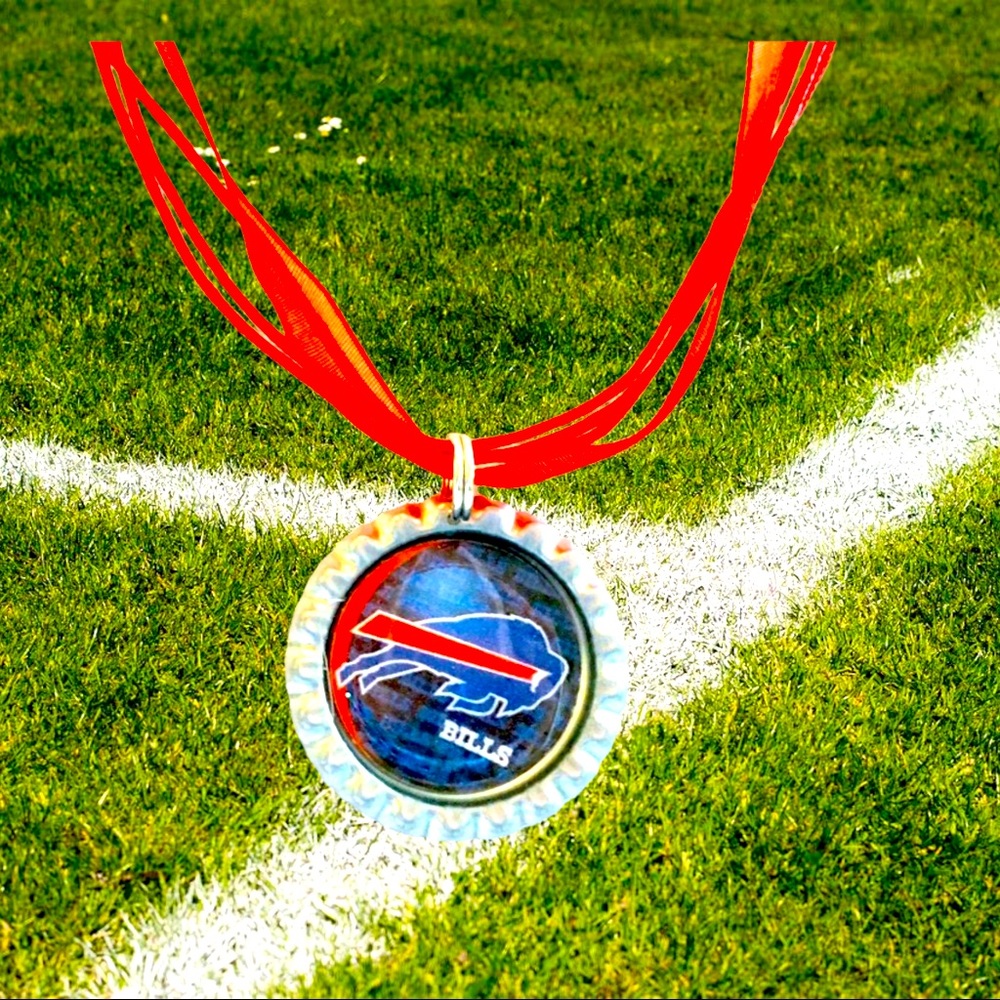 Buffalo BILLS Football Handmade Necklace *NEW*